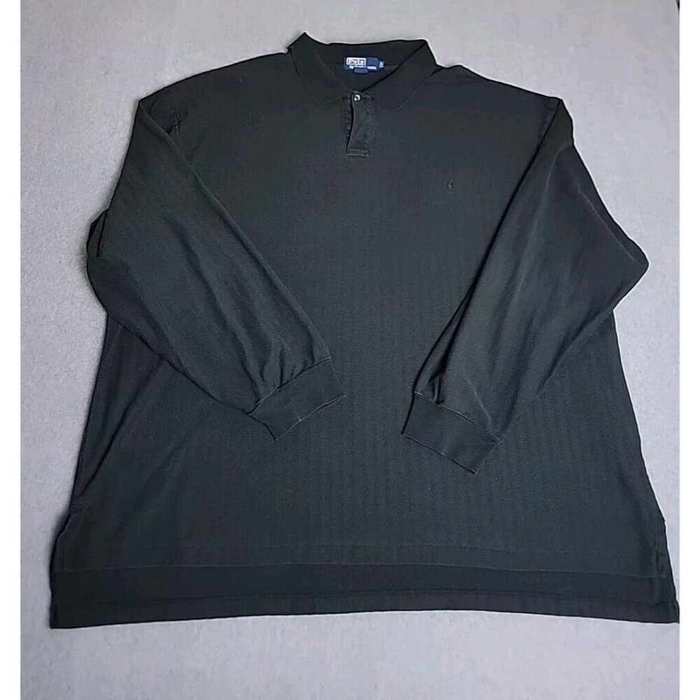 Polo Ralph Lauren‎ Shirt Mens 4XB Big Black Embroidered Logo Preppy Casual Dad